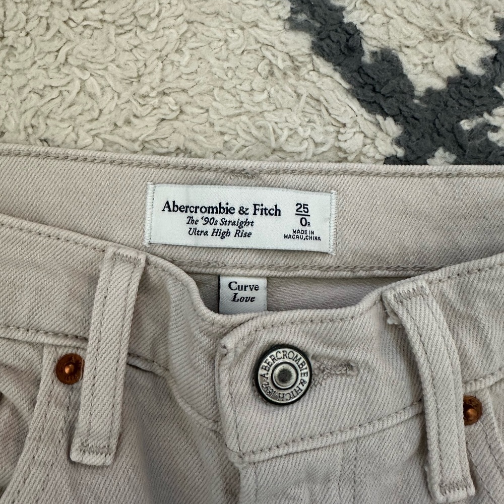 Abercrombie 90s Straight Jeans Curve Love Size 25 - Picture 5 of 5
